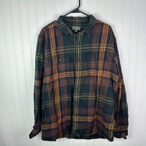 LL Bean Signature Plaid button down‎ size XL Slim Fit